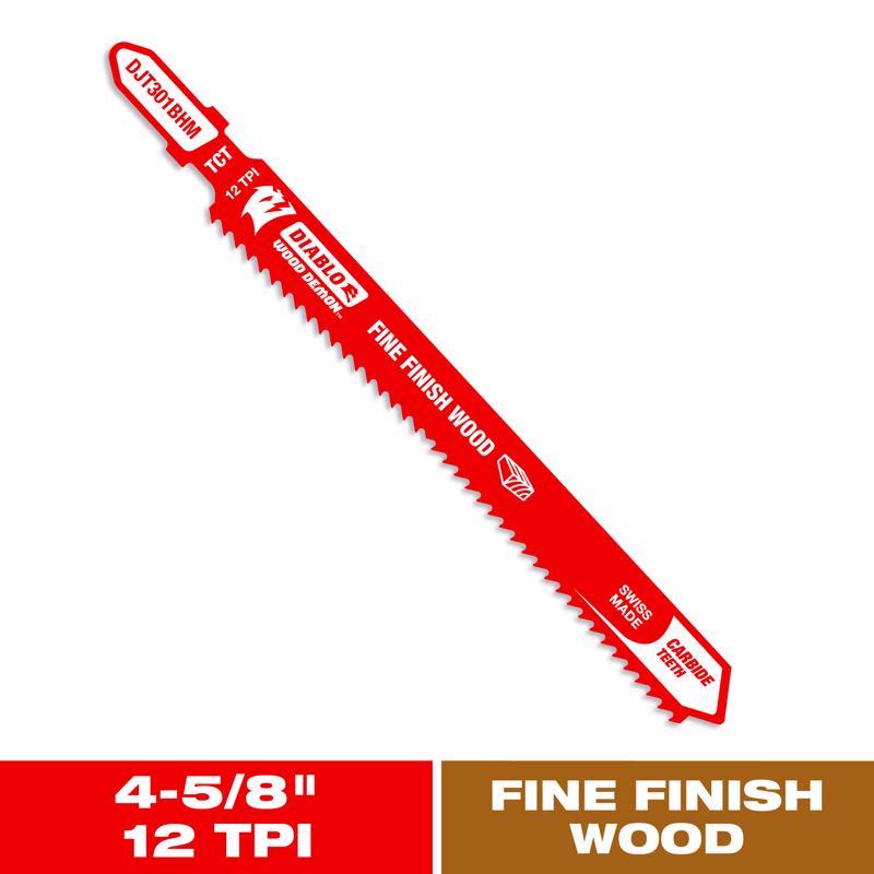 Diablo Wood Demon 4-5/8 in. Carbide T-Shank Jig Saw Blade 12 TPI