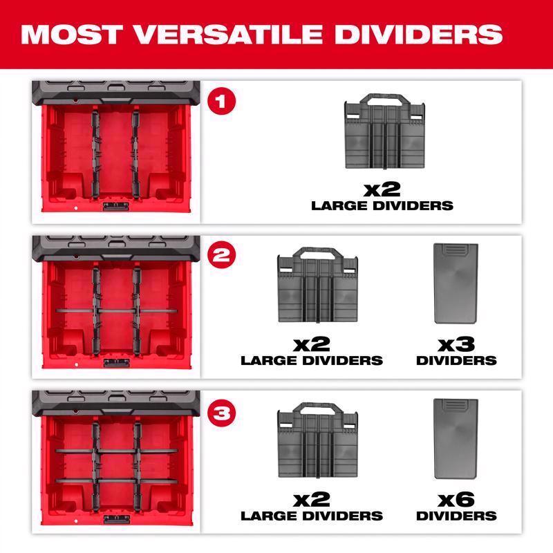 Milwaukee Packout 19 in. Rolling Drawer Tool Box Red