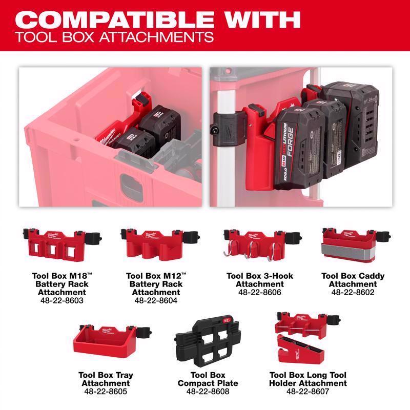 Milwaukee Packout 19 in. Rolling Drawer Tool Box Red