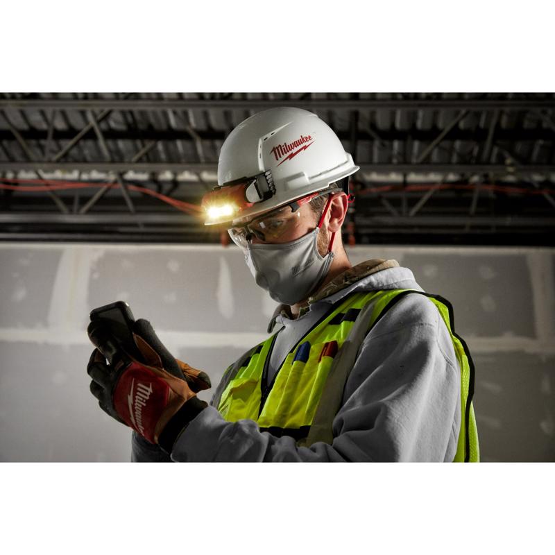 Milwaukee Safety Glasses Clear Lens Black/Red Frame