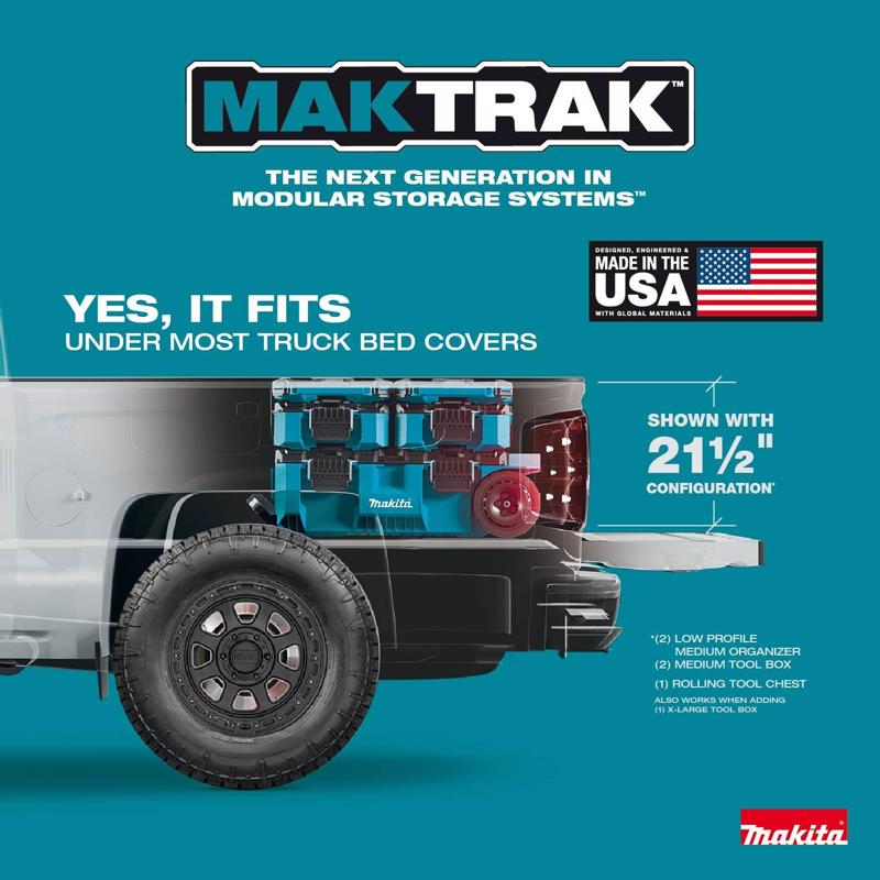 Makita Maktrak 31.57 in. Tool Box Teal