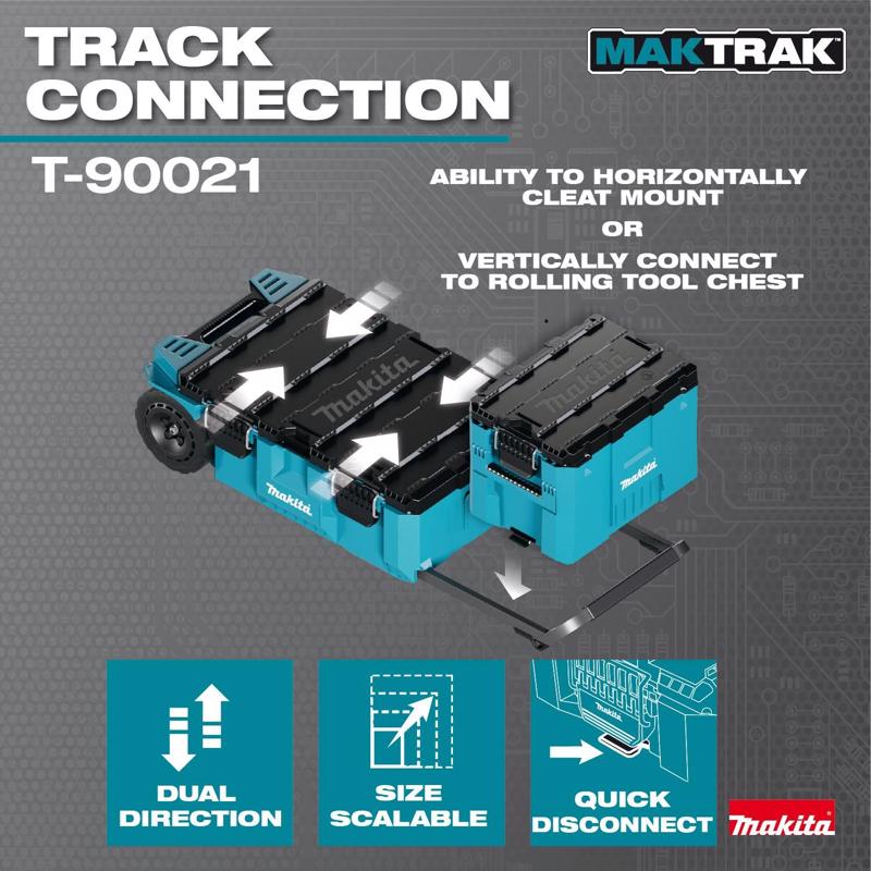 Makita Maktrak 22.25 in. Tool Box Teal