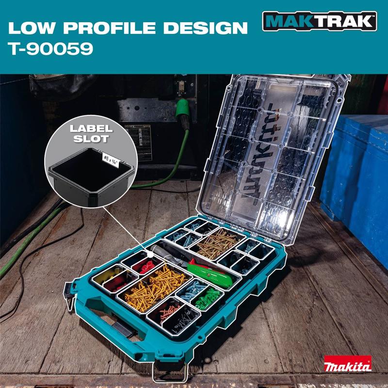 Makita 15.25 in. W X 3.35 in. H X 23.48 in. D Deep Organizer Teal