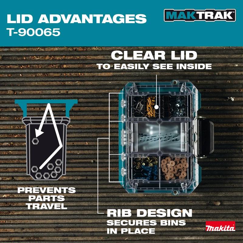 Makita 15.33 in. W X 6.38 in. H X 10.93 in. D Deep Organizer Teal