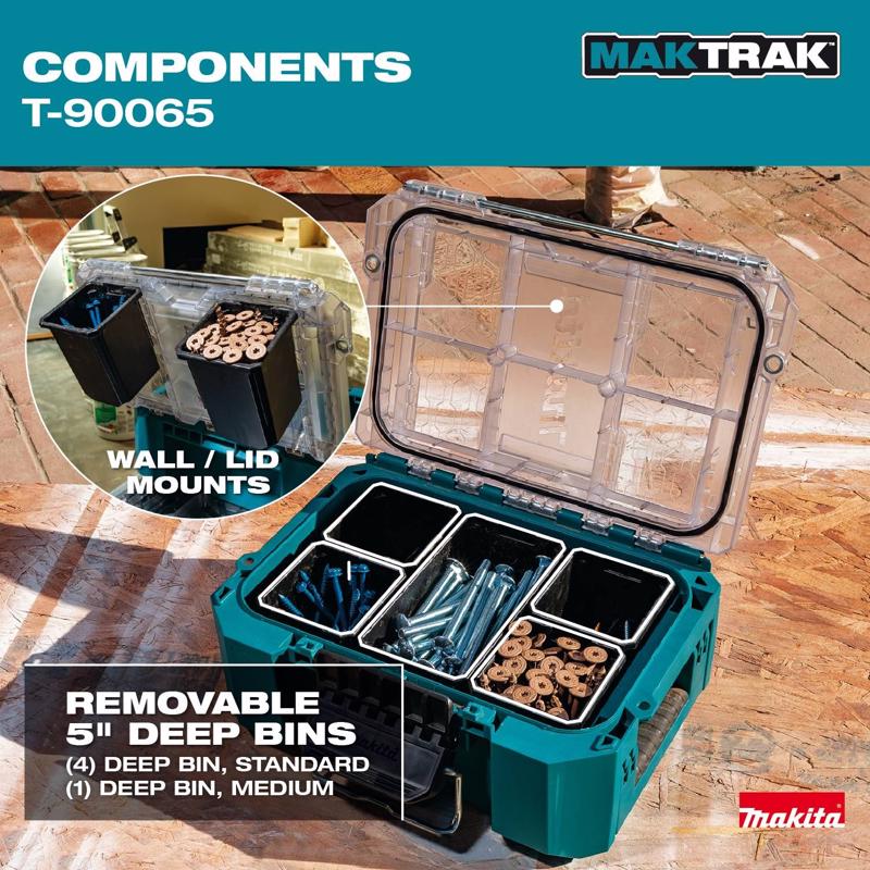 Makita 15.33 in. W X 6.38 in. H X 10.93 in. D Deep Organizer Teal