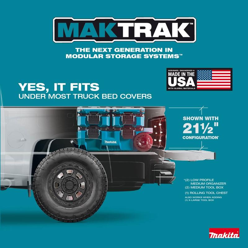 Makita 15.33 in. W X 6.38 in. H X 10.93 in. D Deep Organizer Teal