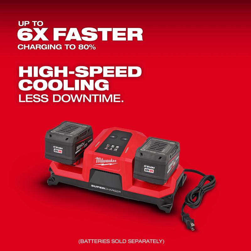 Milwaukee M18 120 V Dual Bay Simultaneous Battery Charger