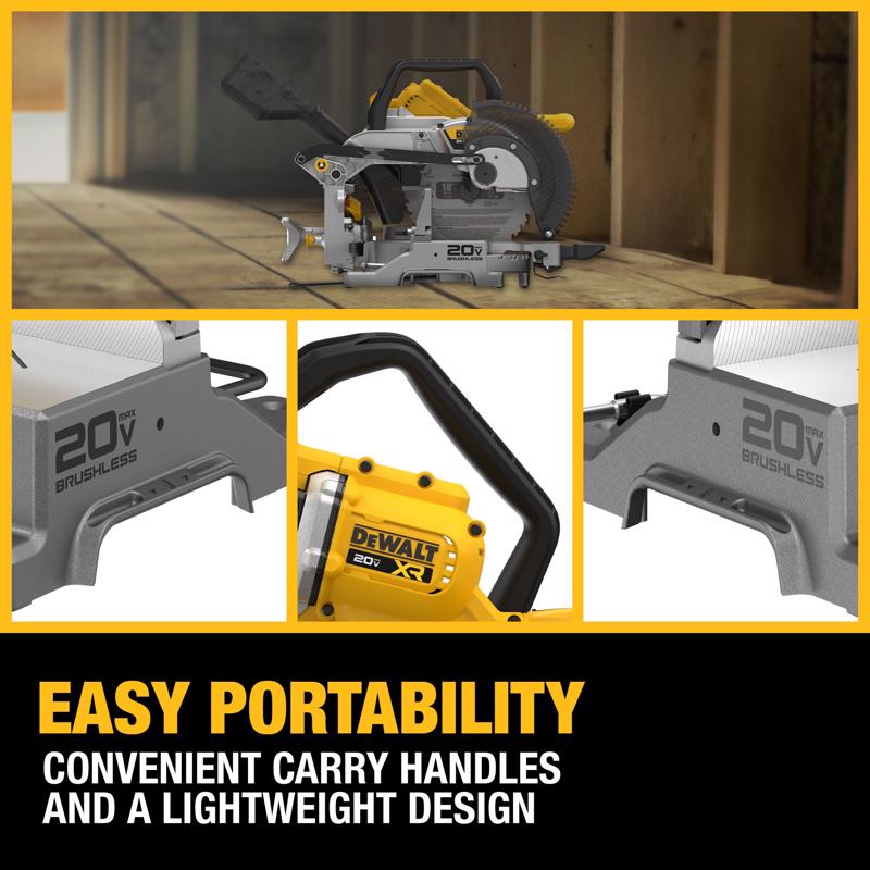 DeWalt 20V MAX XR 10 in. Cordless Brushless Dual-Bevel Compound Miter Saw Tool Only