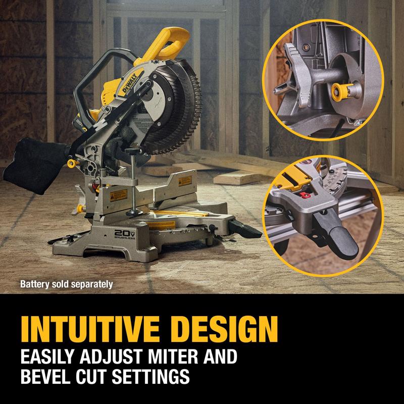DeWalt 20V MAX XR 10 in. Cordless Brushless Dual-Bevel Compound Miter Saw Tool Only