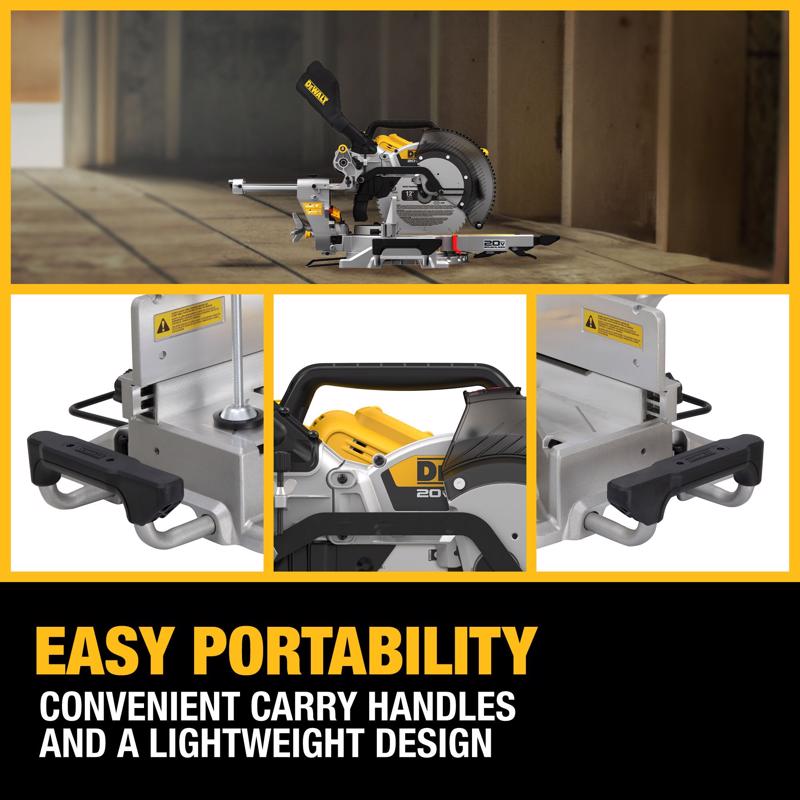 DeWalt 20V MAX XR 12 in. Cordless Brushless Dual-Bevel Sliding Compound Miter Saw Tool Only
