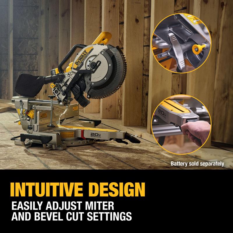 DeWalt 20V MAX XR 12 in. Cordless Brushless Dual-Bevel Sliding Compound Miter Saw Tool Only