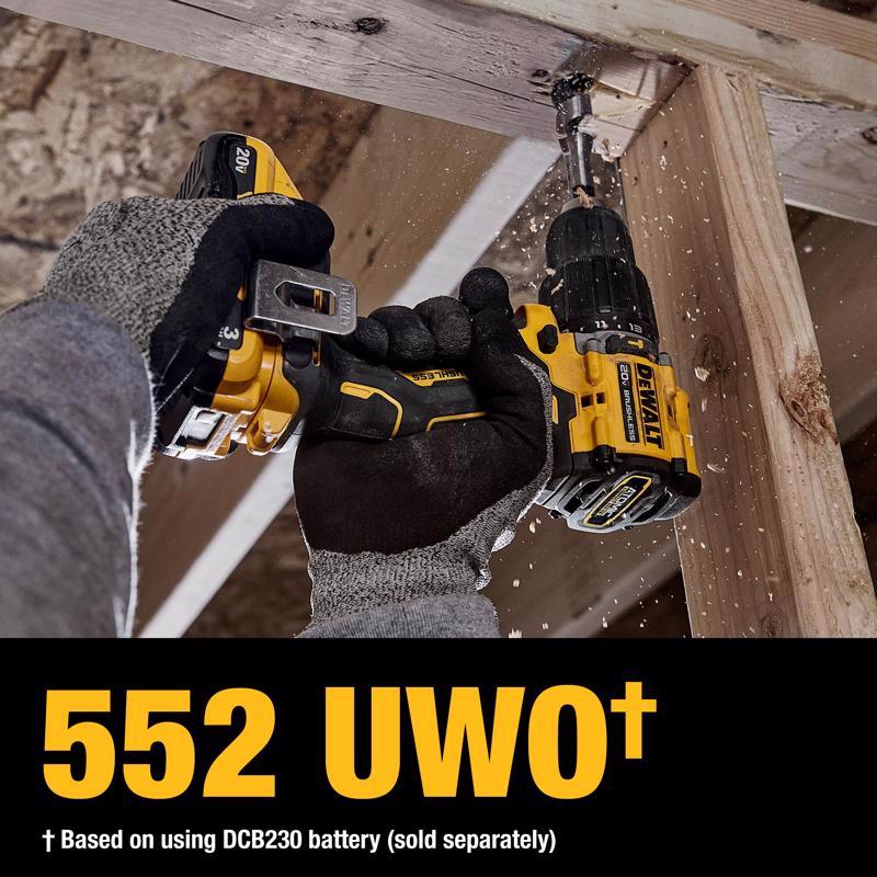 DeWalt 20V MAX ATOMIC Cordless Brushless 2 Tool Compact Hammer Drill and Impact Driver Kit