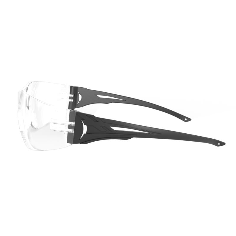 Edge Eyewear Anti-Fog Viso Safety Glasses Clear Lens Black Frame