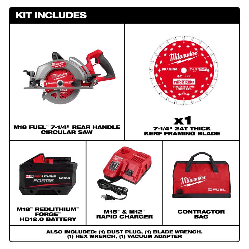 Milwaukee 7-1/4 in. Cordless Circular Saw Kit (Battery & Charger)
