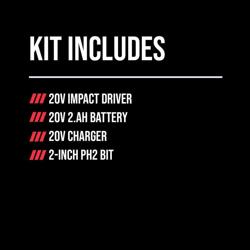 SKIL 20V PWR CORE 1/4 in. Cordless Brushless Impact Driver Kit (Battery & Charger)