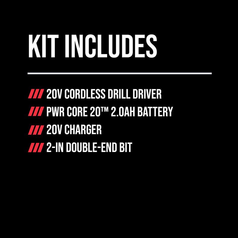 SKIL 20V PWR Core 1/2 in. Brushless Cordless Drill/Driver Kit (Battery & Charger)
