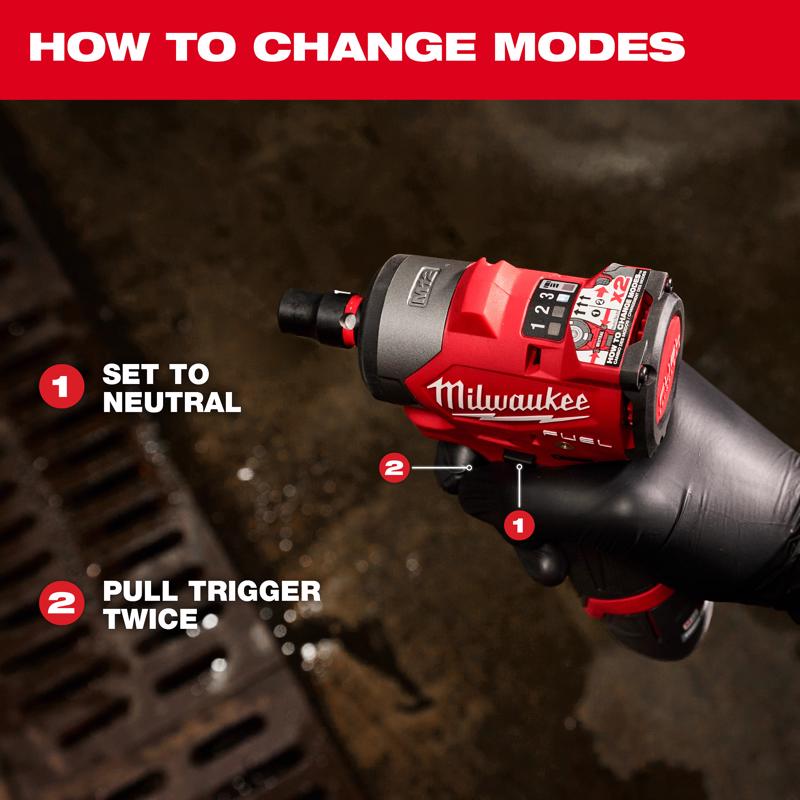 Milwaukee M12 FUEL 3/8 in. Cordless Brushless Subcompact Impact Wrench W/Friction Ring Kit