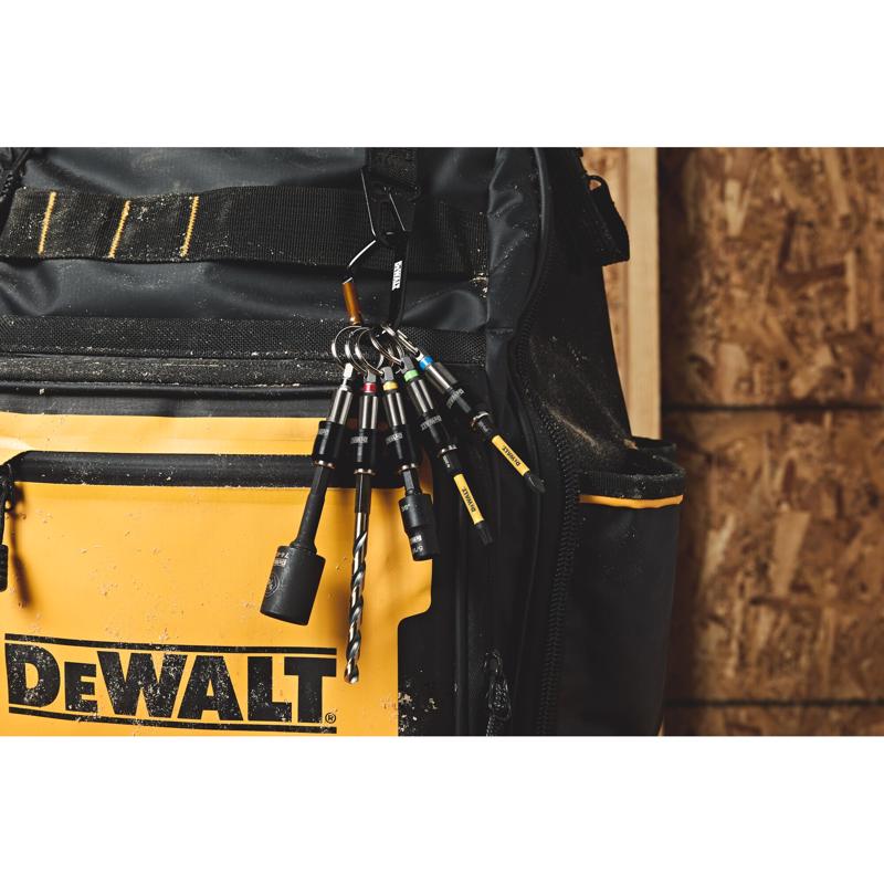 DeWalt 1 in. Hardened Alloy Steel Key Ring Quick-Change Hex Extension 1/4 in. Hex Shank 5 pc