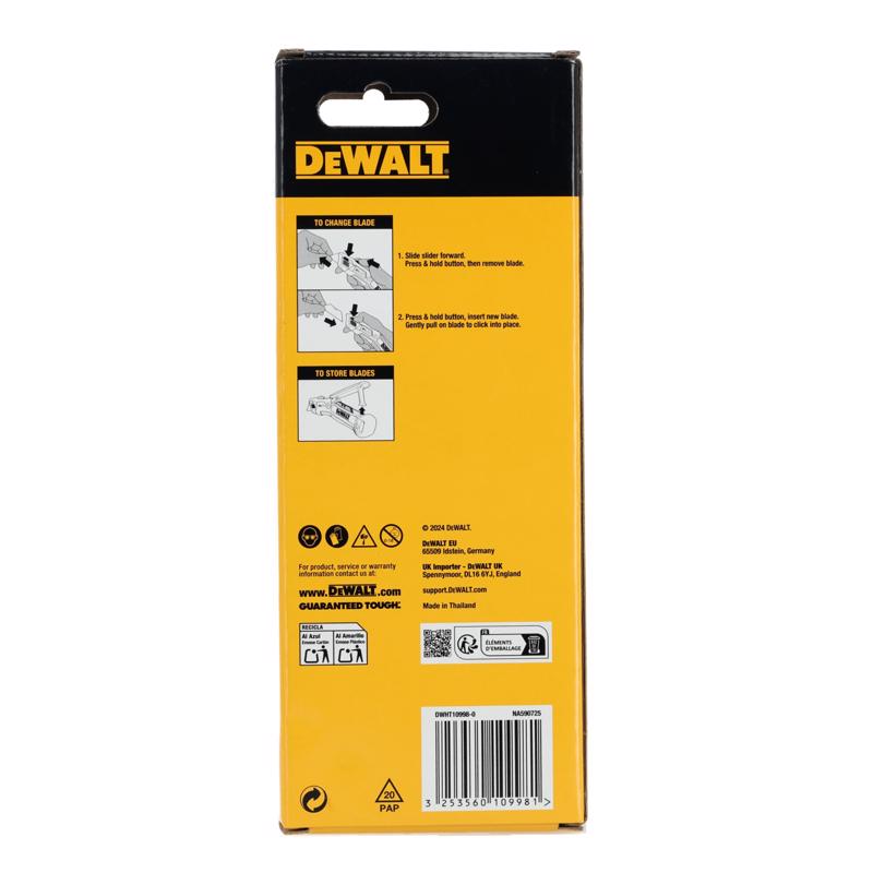 DeWalt Retractable Utility Knife Black/Yellow