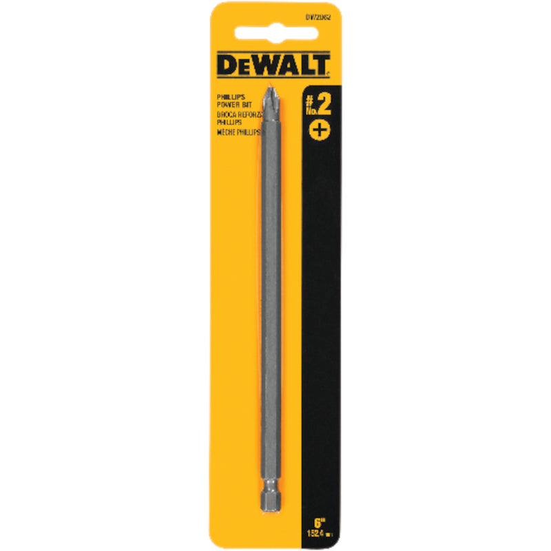 DeWalt Phillips #2 X 6 in. L Power Bit Heat-Treated Steel