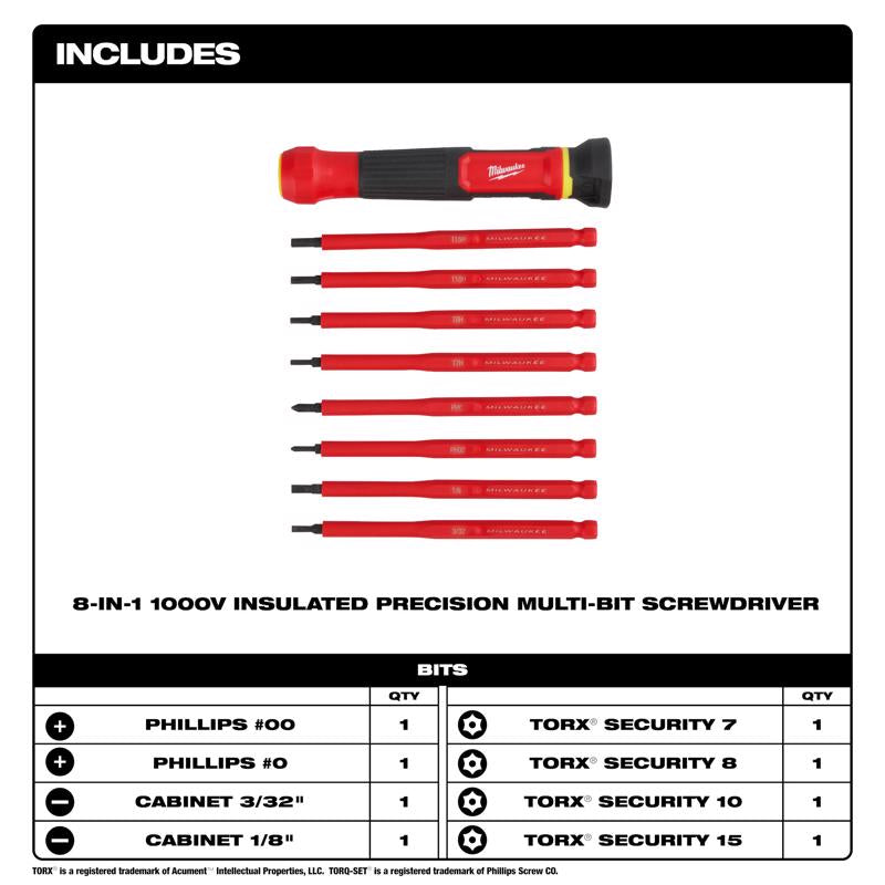 Milwaukee Multi-Bit Screwdriver 1 each