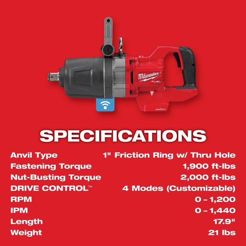 Milwaukee M18 Fuel 1 in. Cordless Brushless Impact Wrench