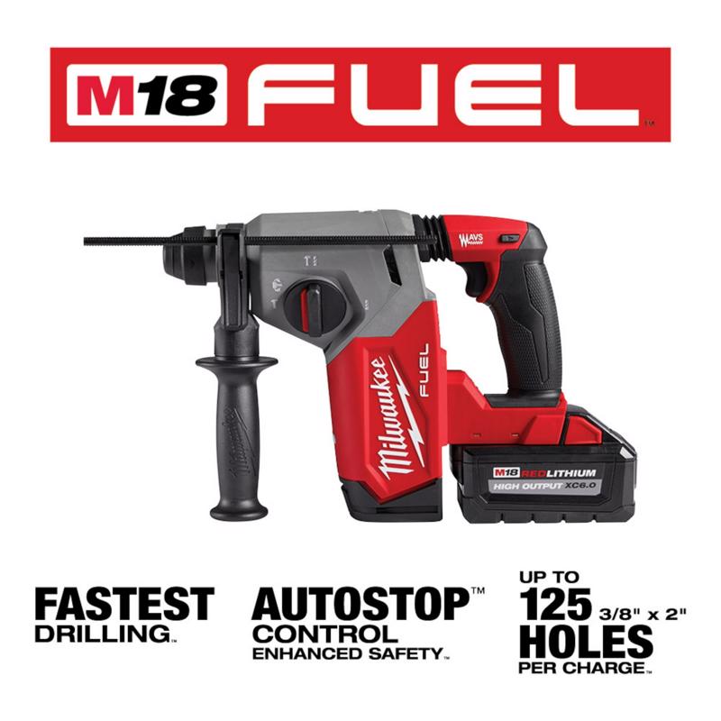 Milwaukee M18 FUEL Cordless Rotary Hammer Kit Kit (Battery & Charger)