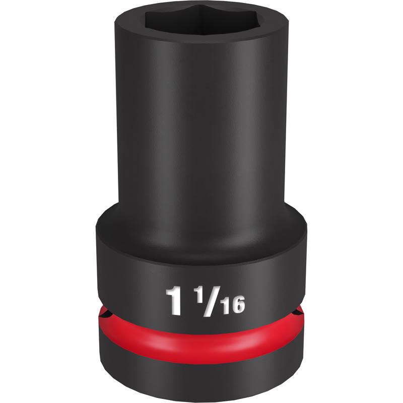Milwaukee 1-1/16 in. X 1 in. drive SAE 6 Point Deep Impact Socket