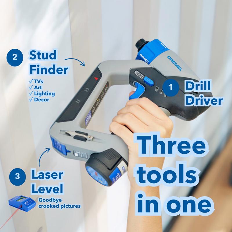 Dremel 12V Blueprint 1/4 in. Brushless Compact Cordless Drill/Driver Kit (Battery & Charger)