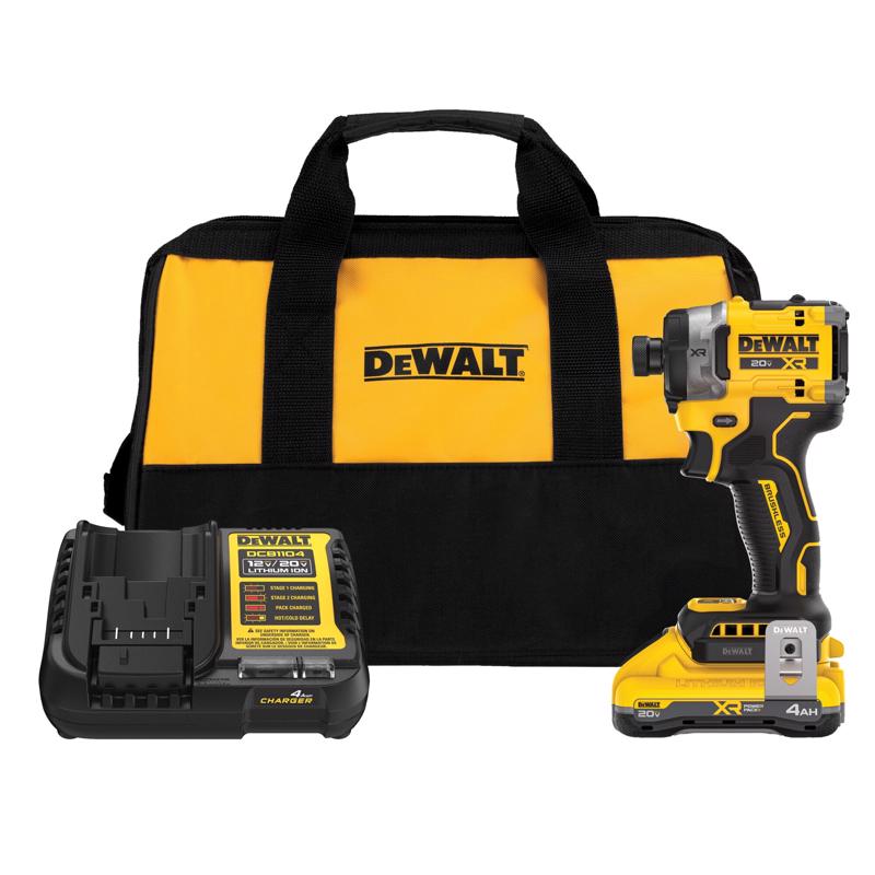 DeWalt 20V MAX XR 1/4 in. Cordless Brushless 3-Speed Impact Driver Kit (Battery & Charger)
