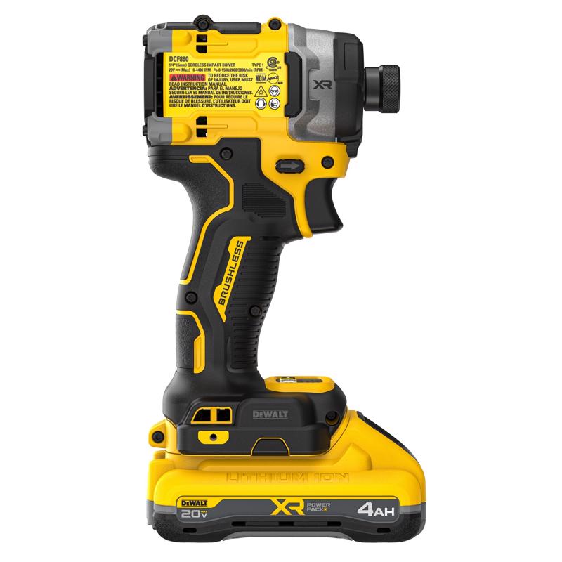 DeWalt 20V MAX XR 1/4 in. Cordless Brushless 3-Speed Impact Driver Kit (Battery & Charger)