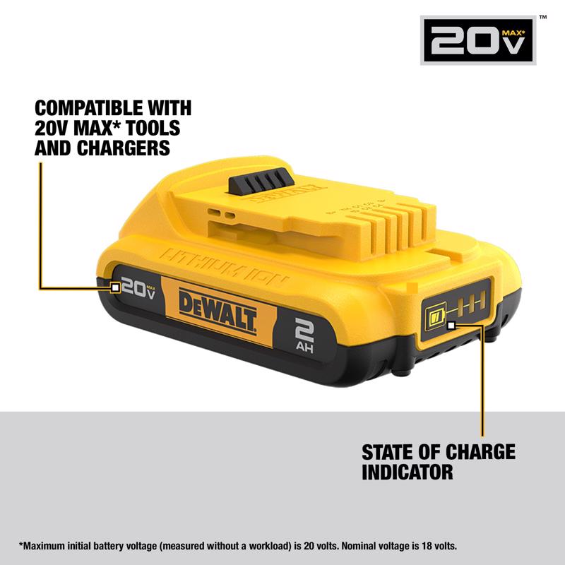 DeWalt 20V MAX DCB235-4 Lithium-Ion 2Ah & 5Ah Battery Pack 4 pc
