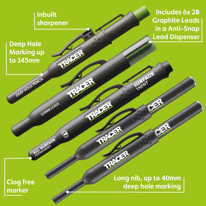 Tracer 8 in. L Marker Kit Assorted 5 pc