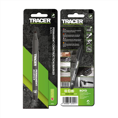 Tracer 6 in. L Permanent Marker Black