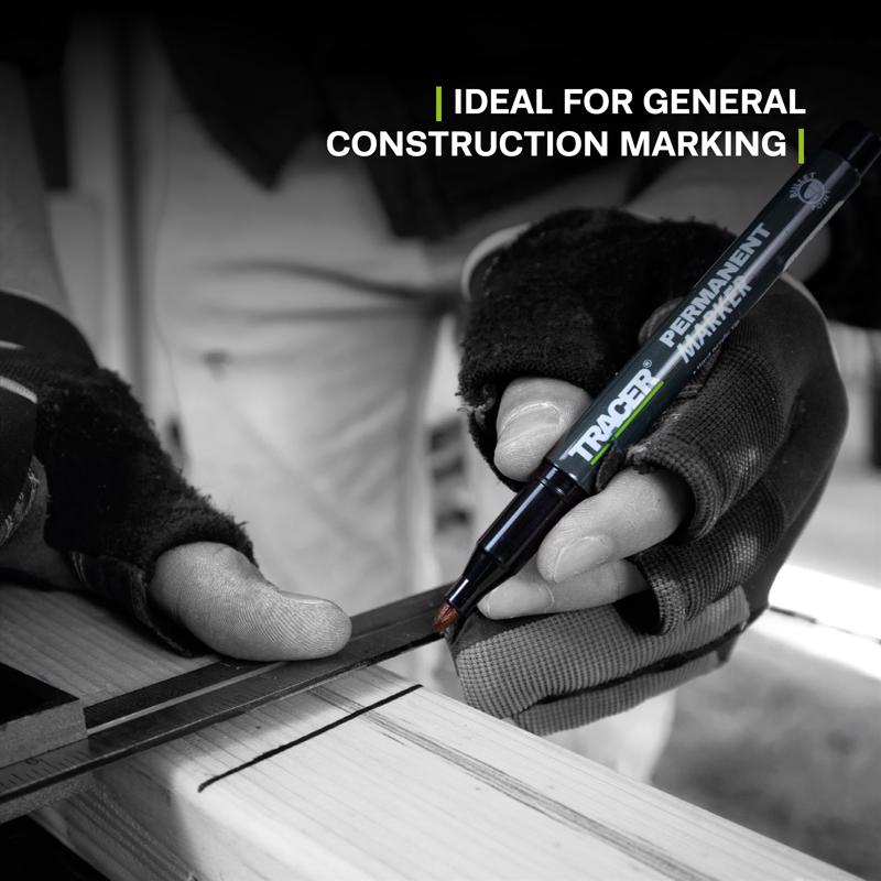 Tracer 6 in. L Permanent Marker Black