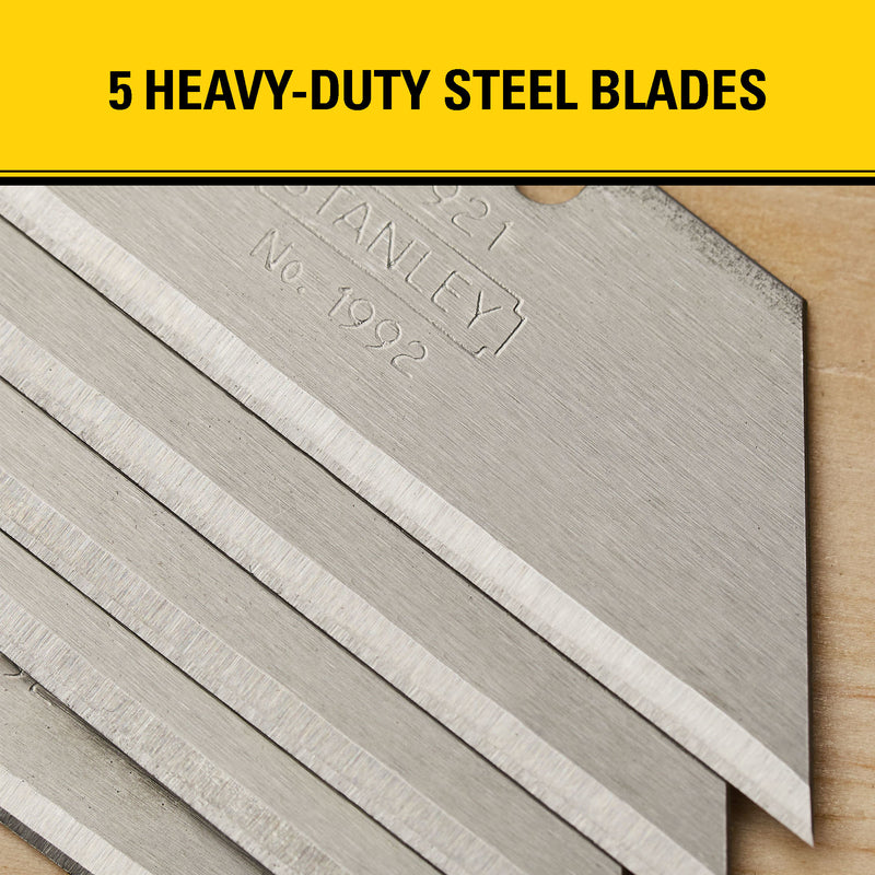 Stanley Steel Heavy Duty Replacement Blade 2-7/16 in. L 5 pc