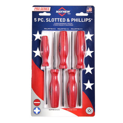 Mayhew Phillips/Slotted Screwdriver Set 5 Tool
