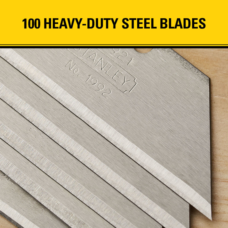 Stanley High Carbon Steel Heavy Duty Blade Dispenser with Blades 2.4 in. L 100 pc