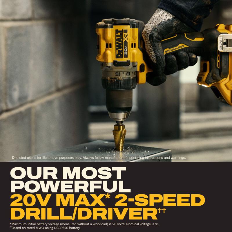 DeWalt 20V MAX XR 1/2 in. Brushless Cordless Drill/Driver Kit (Battery & Charger)