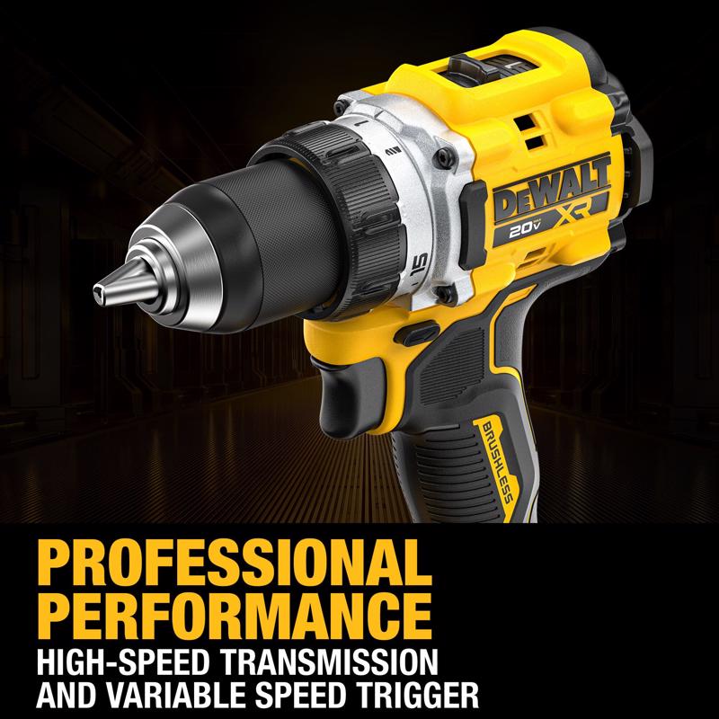 DeWalt 20V MAX XR 1/2 in. Brushless Cordless Drill/Driver Kit (Battery & Charger)