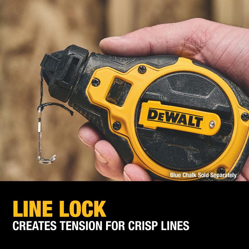 DeWalt Bi-Material Chalk Line Reel Bold Braided Line