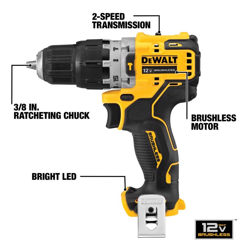 DeWalt 12V MAX XTREME 3/8 in. Brushless Cordless Compact Hammer Drill Tool Only
