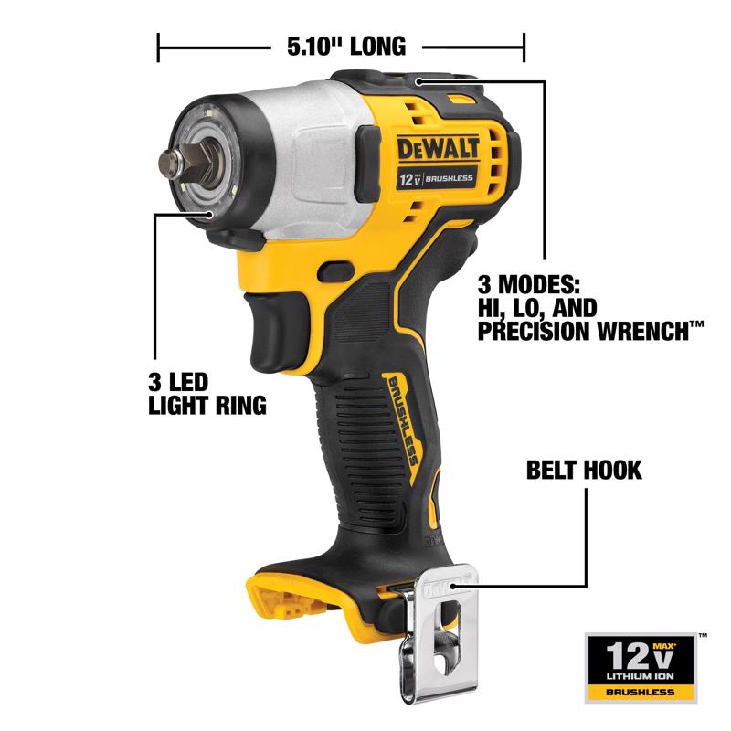 DeWalt 12V MAX XTREME 3/8 in. Cordless Brushless Compact Impact Wrench Tool Only