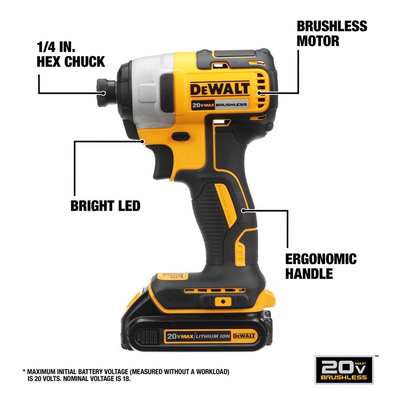DeWalt 20V MAX Cordless Brushed 9 Tool Combo Kit