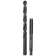 Milwaukee High Carbon Steel SAE 5/16in-18 NC Straight Flute Plug Tap & F Drill Bit Plug Tap and Dril