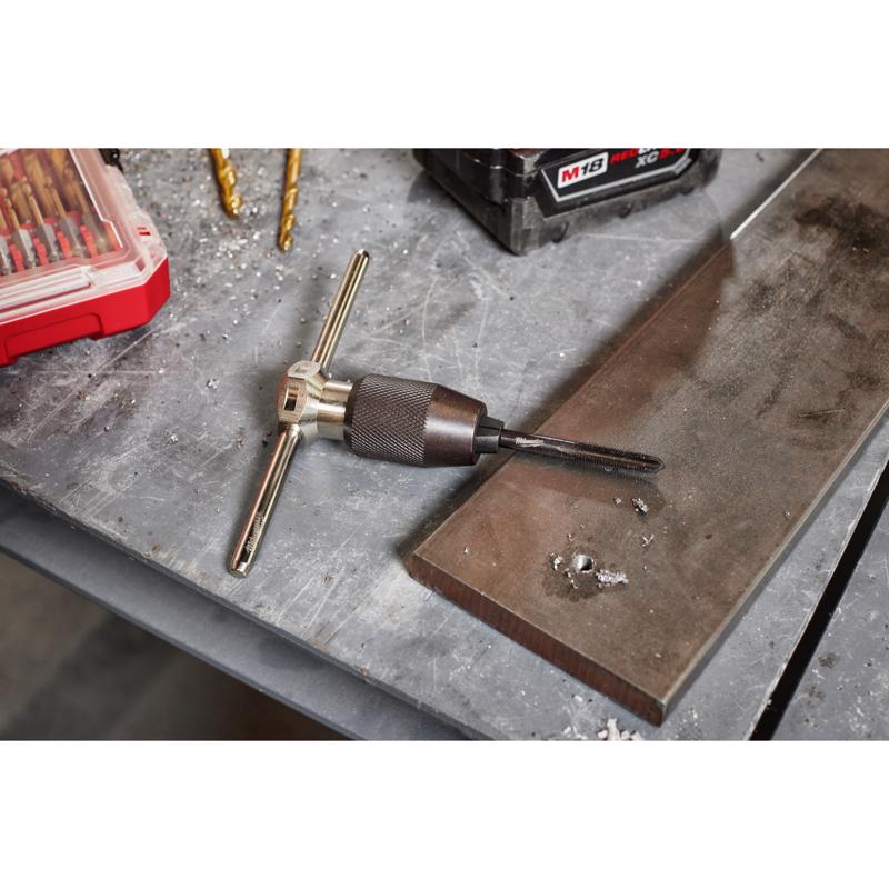 Milwaukee High Carbon Steel SAE 5/16in-18 NC Straight Flute Plug Tap & F Drill Bit Plug Tap and Dril