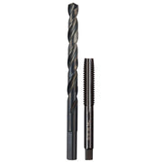 Milwaukee High Carbon Steel SAE SAE 3/8-16 NC Straight Flute Plug Tap & 5/16 Drill Bit Plug Tap and