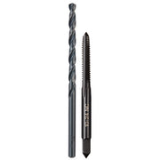 Milwaukee High Carbon Steel SAE SAE 10-24 NC Straight Flute Plug Tap & #25 Drill Bit Plug Tap and Dr