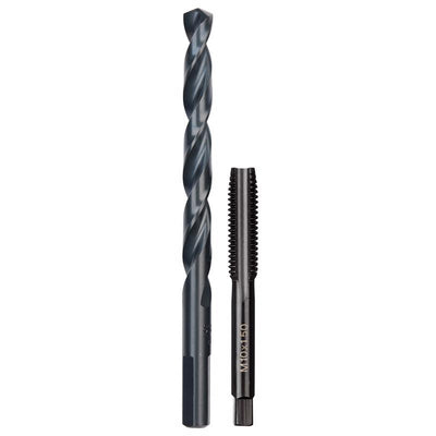 Milwaukee High Carbon Steel Metric Metric M10-1.50 mm Straight Flute Plug Tap & R Drill Bit Plug Tap