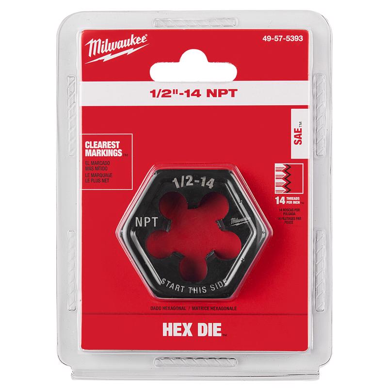 Milwaukee High Carbon Steel SAE Hex Hexagon Die